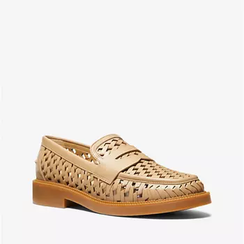 Лоферы Michael Kors Eden Hand-Woven Leather, светло-коричневый