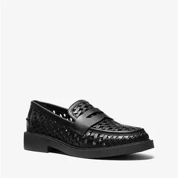 Лоферы Michael Kors Eden Hand-Woven Leather, черный