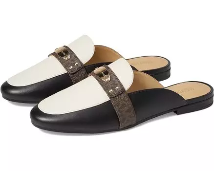 Лоферы Michael Kors Plate Mule, цвет Black/Light Cream