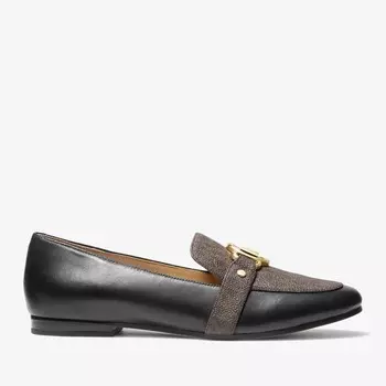 Лоферы Michael Michael Kors Rory Leather and Logo, черный/коричневый
