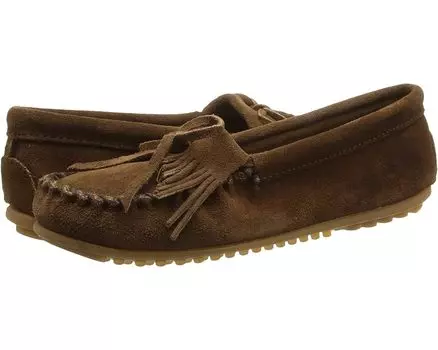 Лоферы Minnetonka Kilty Suede Moc, цвет Dusty Brown Suede