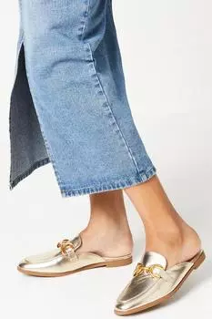 Лоферы-мюли с деталями Lucy Snaffle Wallis, золото