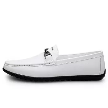 Лоферы мужские белый Wen Nai