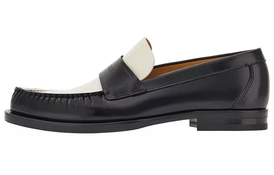 Лоферы мужские Ferragamo, черный / белый
