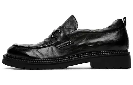 Лоферы мужские низкие черный Crown