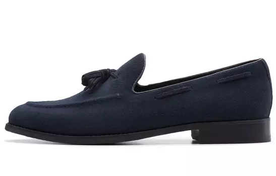 Лоферы мужские синие Clarks