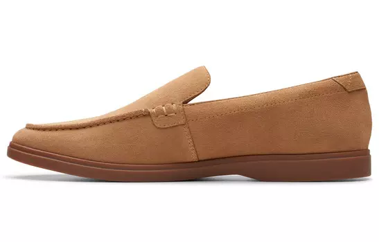 Лоферы мужские светло-коричневые/коричневые Clarks