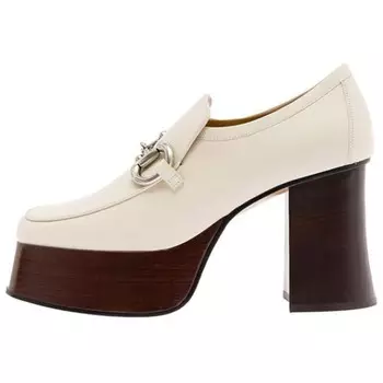 Лоферы на платформе с пряжкой Horsebit Gucci