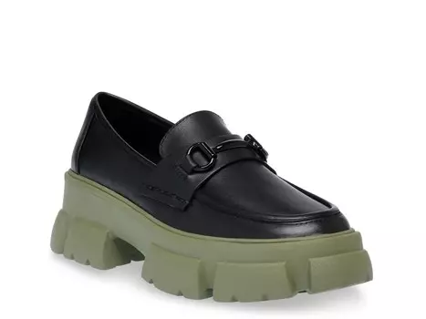 Лоферы на платформе Steve Madden Trifecta, черный/оливковый