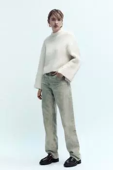 Лоферы на спортивной подошве с эффектом стрессов ZARA, коричневый