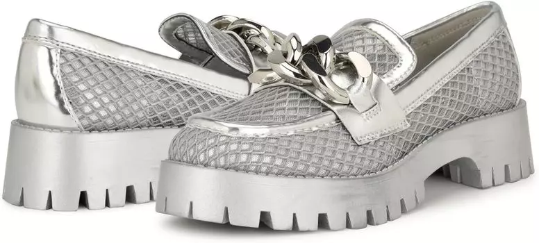 Лоферы Nine West Afer, серебряный
