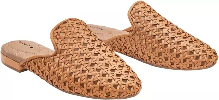 Лоферы Phoebe Woven Mule Birdies, цвет Toffee Woven Faux Leather