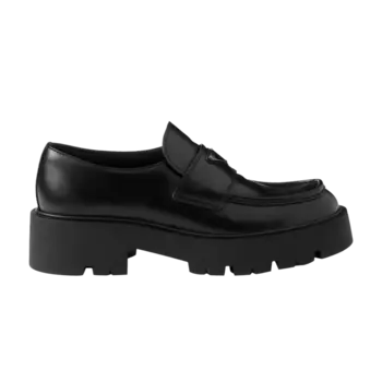 Лоферы Prada Brushed Leather Chunky Loafer 'Black', черный