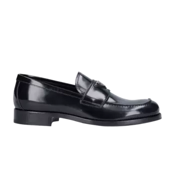 Лоферы Prada Logo Plaque Penny Loafer 'Black', черный