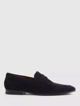 Лоферы Reiss Bray Suede, темно-синий