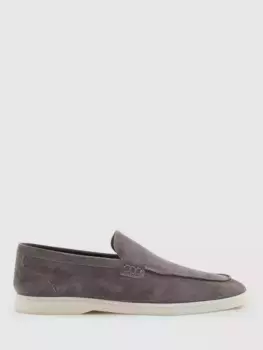Лоферы Reiss Kason Suede, серый