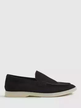 Лоферы Reiss Kason Suede, темно-синий