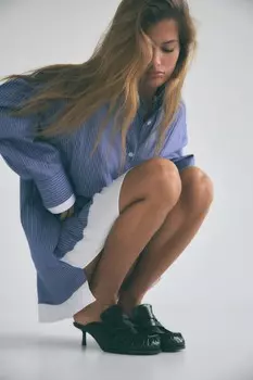 Лоферы с эффектом лакированной головки ZARA, черный