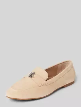 Лоферы с аппликацией логотипа модель «AVERI III» Lauren Ralph Lauren, песочный