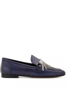 Лоферы с бахромой Giuseppe Zanotti, синий