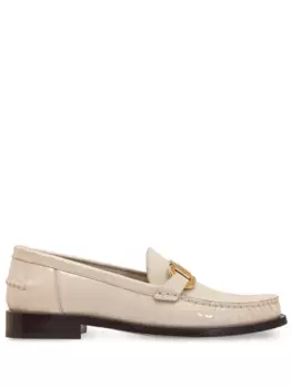 Лоферы с декором Gancini Ferragamo, нейтральный