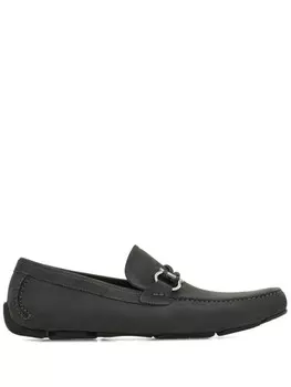 Лоферы с декором Gancini Ferragamo, серый