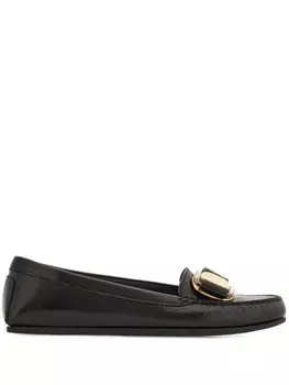 Лоферы с кристаллами Ferragamo, черный