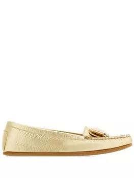 Лоферы с кристаллами Ferragamo, золотой