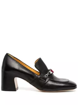 Лоферы с кристаллами Madison.Maison, черный