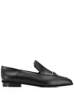 Лоферы с квадратным носком Ferragamo, черный