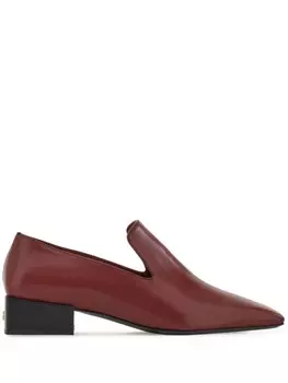 Лоферы с квадратным носком Ferragamo, красный