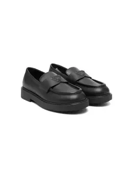 Лоферы с логотипом Emporio Armani Kids, черный