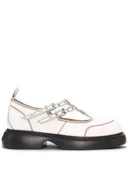 Лоферы с логотипом GANNI, белый