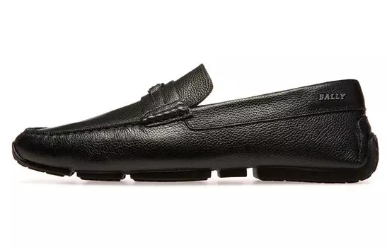 Лоферы с логотипом и табличкой Bally