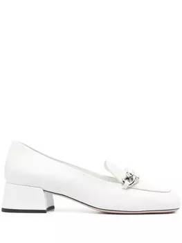 Лоферы с логотипом Miu Miu, белый