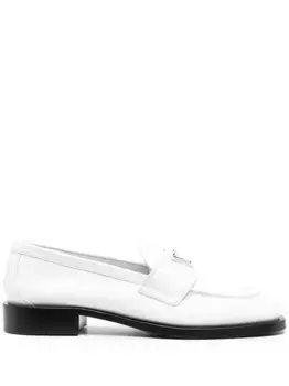 Лоферы с логотипом Prada, белый