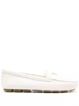 Лоферы с логотипом Prada, белый