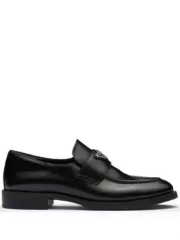 Лоферы с логотипом Prada, черный