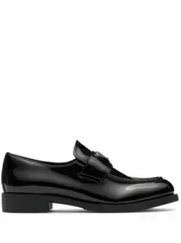 Лоферы с логотипом Prada, черный
