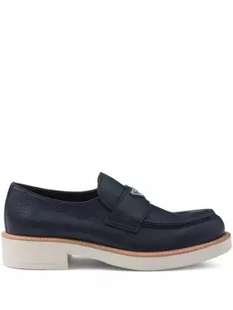 Лоферы с логотипом Prada, синий