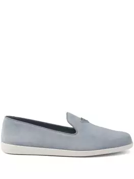 Лоферы с логотипом Prada, синий