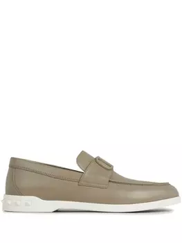 Лоферы с логотипом VLogo Signature Valentino Garavani, нейтральный цвет