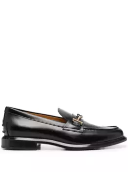 Лоферы с металлическим декором TOD'S, черный