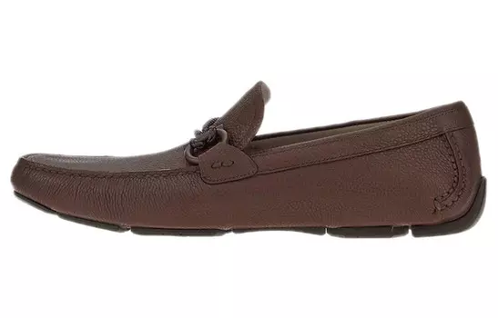 Лоферы с орнаментом Ferragamo, коричневый