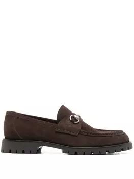Лоферы с отделкой Horsebit Gucci, коричневый