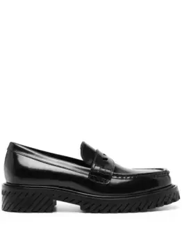 Лоферы с полосками Diag OFF-WHITE, черный