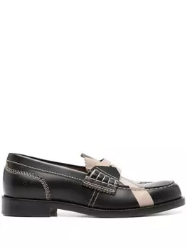 Лоферы с принтом College, черный