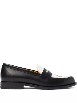 Лоферы с принтом Scarosso, черный