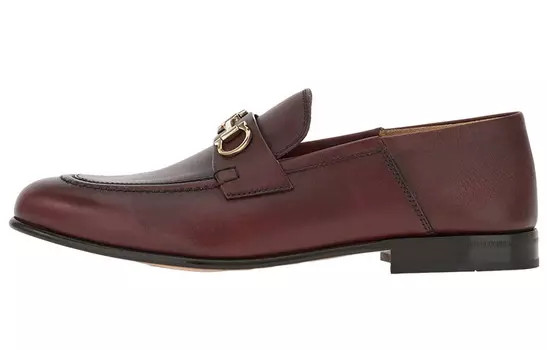 Лоферы с пряжкой Ferragamo, бордовый