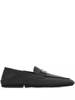 Лоферы с пряжкой Gancini Ferragamo, черный